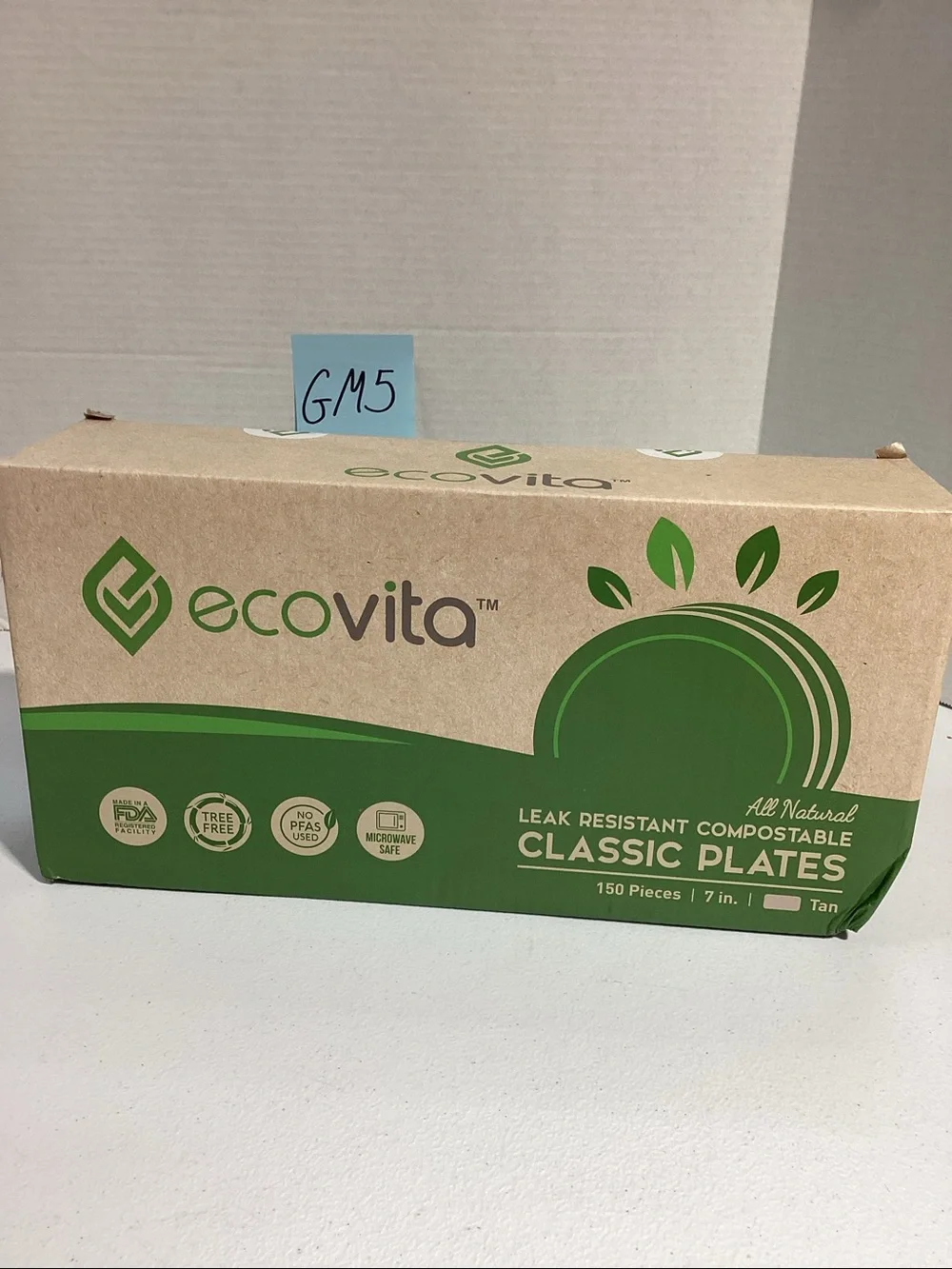 Tan Classic Compostable Plates - 150 Pieces